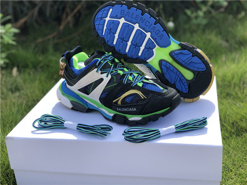 Paris Family 3.0 retro daddy shoes_ company level_ black and blue and green color color_ 36 --- 45-eb847f01